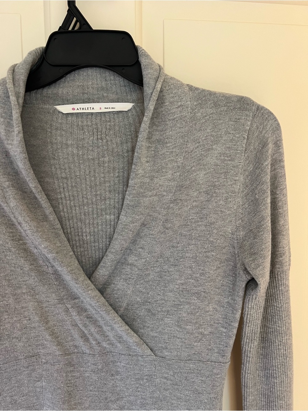 Light Gray Wrap Sweater Dress - Athleta Women’s Size Small